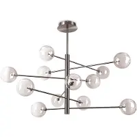 Ideal Lux Hängelampe Equinoxe, chrom/rauchgrau 12-flg.