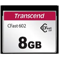 Transcend TS8GCFX602, 8 GB, CFast 2.0, MLC, 500 MB/s, 350 MB/s, Schwarz
