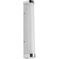 Ledvance ORBIS Tube Spiegel-/Wandleuchte mit LED, gefrostetes Glas/Chrom, 9W, 900lm, dimmbar, 3000/4000K über Wandschalter einstellbar, 40cm Durchmesser, IP44 Schutz vor Fremdkörpern/Spritzwasser