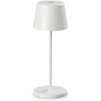 Ideal Lux 346892 Niedliche Outdoor-Tischleuchte mit Touch-Funktion, H208mm, LED, 3W, 220/110lm, 2200-2700K, IP65, weiß, mit Ladestation