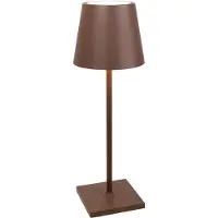 Zafferano Poldina L Desk Corten LED-Tischleuchte, wiederaufladbar und dimmbar, mit einer Akkulaufzeit von bis zu 12 Stunden