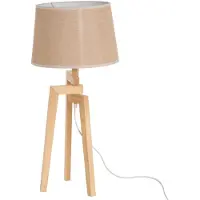 4Living Tischlampe mit Lampenschirm aus Leinen, 66 cm