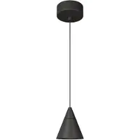 Beneito Faure Zoe Surface Pendelleuchte von , 7 W, 38°, 2700 K, Mattschwarz - Konisches Design, LED, CRI 90, UGR < 19, für Innenbeleuchtung