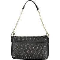 Valentino Elegante Schwarze Damenhandtasche mit Kettenriemen und Logodetails