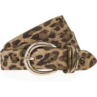 Tamaris Ledergürtel "Cecilia Gold" mit 3 cm Breite, aus Rindsleder, im Metallic-Design oder Animal-Look