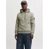 Jack & Jones Kapuzensweatshirt "JJCLEVELAND SWEAT HOOD SN", Materialmix, regular fit