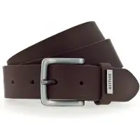 Mustang Ledergürtel "Wayne", Herren, Gr. 100, braun (dunkelbraun), Rindsleder, unifarben, Gürtel Ledergürtel, mit benieteter Schlaufe, unifarben, im Casual-Design