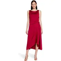 Vera Mont Cocktailkleid "Cocktailkleid mit Raffung", Damen, Gr. 40, EURO, rot (schwarz raspberry), Obermaterial: 100% Polyester PES., Kleider Cocktailkleid