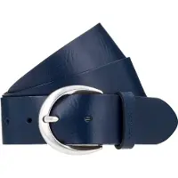 Tamaris Ledergürtel "Charlotte Silver" mit halbrunder Dornschließe in poliertem Silber, 4 cm breit