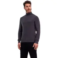 Falke Herren Pullover, XL, Grau, Struktur,Rippe, Baumwolle
