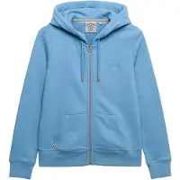 Superdry für Damen. W2012672A Sudadera Essential Logo Ziphood HB blau (XS), Lässig, Baumwolle