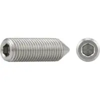 Reyher DIN 914 / ISO 4027 - Stahl 45 H blank - M 24x50 - Gewindestift mit ISK und Spitze