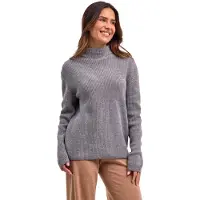 Falke Damen Pullover, XS, Grau, Rippe, Schurwolle