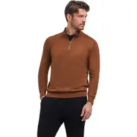 Falke Pure Merino Wool Herren Pullover, 3XL, Braun, Schurwolle