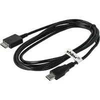 VHBW USB-C Datenkabel kompatibel mit Sony Walkman NWZ-S615FSLV, NWZ-S616, NWZ-S615FRED, NWZ-S615FBLK, NWZ-S615FPNK MP3 Player Schwarz, 150 cm