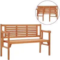 vidaXL Gartenbank Klappbar 120 cm Massivholz Eukalyptus