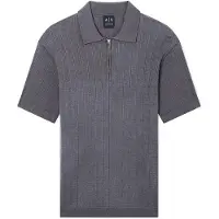 Armani Exchange für Herren. XM002438AF22249U8144 Polo Classic grau (XL), Lässig, Baumwolle, Kurzarm