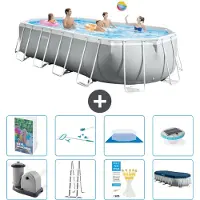 Intex Prism Frame Pool Oval - 610x305x122 cm - 7-teilig S595
