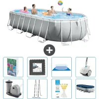Intex Prism Frame Pool Oval - 610x305x122 cm - 7-teilig S610