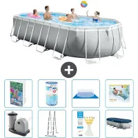 Intex Prism Frame Pool Oval - 610x305x122 cm - 7-teilig S635