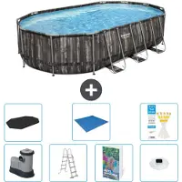Bestway Power Steel Oval - 610x366x122 cm - 6-teilig S596