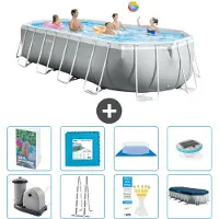 Intex Prism Frame Pool Oval - 610x305x122 cm - 7-teilig S674