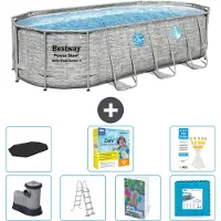 Bestway Power Steel Oval - 549x274x122 cm - 6-teilig S566