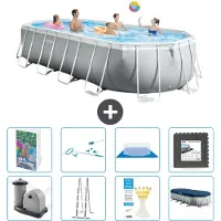 Intex Prism Frame Pool Oval - 610x305x122 cm - 7-teilig S565