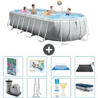 Intex Prism Frame Pool Oval - 610x305x122 cm - 7-teilig S567