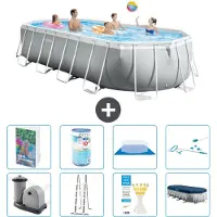 Intex Prism Frame Pool Oval - 610x305x122 cm - 7-teilig S542