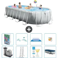Intex Prism Frame Pool Oval - 610x305x122 cm - 7-teilig S647