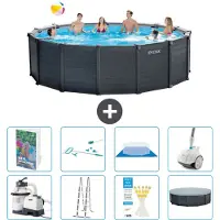Intex Graphite Panel Pool Rund - 478x124 cm - 7-teilig S605