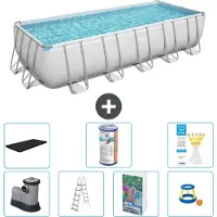 Bestway Power Steel Rechteckig - 640x274x132 cm - 6-teilig S541