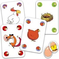 Djeco : Piou Piou – Kartenspiel rund ums Eierschlüpfen - auf Ungarisch