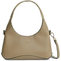 Tommy Hilfiger Hobo "TH EVERYDAY MINI HOBO", Damen, Gr. B/H/T: 27,5cm x 13cm x 9cm, khaki, Lederimitat, Taschen Hobo, Damen Minibag, Umhängetasche mit TH-Schmuckelement