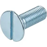 Reyher DIN 921 Stahl 4.8/5.8 blank M 5x16 - Flachkopfschraube mit Schlitz und großem Kopf