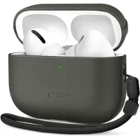 Tech-Protect NaturalFit Lederhülle für AirPods Pro 3 mit Trageband Grün