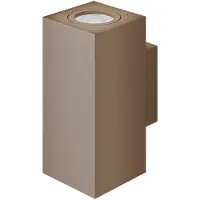 Beneito Faure Zio Wall Dual Rechteckige LED-Wandleuchte mit Dual-Emission, GU10-Fassung für 50-mm-Leuchtmittel, Corten-Farbe -