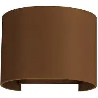 Beneito Faure Lek R Wall - Runde LED-Wandleuchte für den Innen- und Außenbereich, 6,8 W, verstellbarer Abstrahlwinkel 0-120°, 3000 K, Corten -