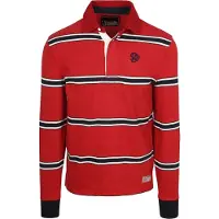 Superdry Rugby Polo Vintage Streifen Rot