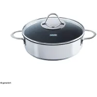 Riess Kelomat Schmorpfanne Perfekt mit Deckel Ø24 cm Edelstahl Backofenpfanne