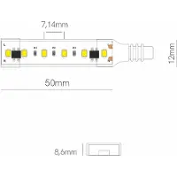 Beneito Faure 50 m LED-Streifen, fein, 75 Ω, 220 V, 7 W/m, 2700 K, IP65 - Hocheffizienter, flexibler LED-Streifen für den Innen- und Außenbereich -