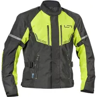 Lindstrands Lomsen wasserdichte Motorrad Textiljacke, schwarz/gelb, 50