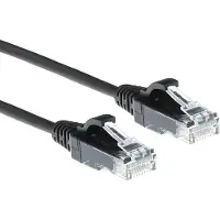 ACT Schwarzes 0,15 Meter langes LSZH-U/UTP-Cat-6-Datencenter-Slimline-Patch-Kabel mit RJ45-Anschlüssen, 0,15 m, Cat6, U/UTP (UTP), RJ-45, RJ-45, Schwarz