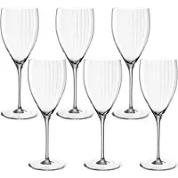 Leonardo Weißweinglas "Rieslinggläser Poesia 350 ml 6er Set transparent", bunt (transparent), Glas, Trinkgefäße, Weißweinglas