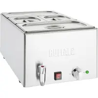 Buffalo Bain Marie mit Ablasshahn und Schalen