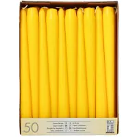 Papstar 2 X 50 Leuchterkerzen Ø 2,2 cm · 25 cm gelb