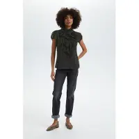 Saint tropez Top Gerade Passform black