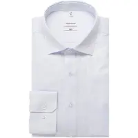 Seidensticker Businesshemd "Schwarze Rose", Herren, Gr. S (38), normale Ärmellängen, weiß (blau), 100% Baumwolle, bedruckt, slim fit, 2-Knopf-Manschette, Hemden Businesshemd, Slim 1/1 Kentkragen Druck