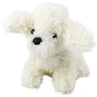 Leantoys Plüsch Maskottchen Huggable Miniatur Pudel Hund Weiß 20Cm